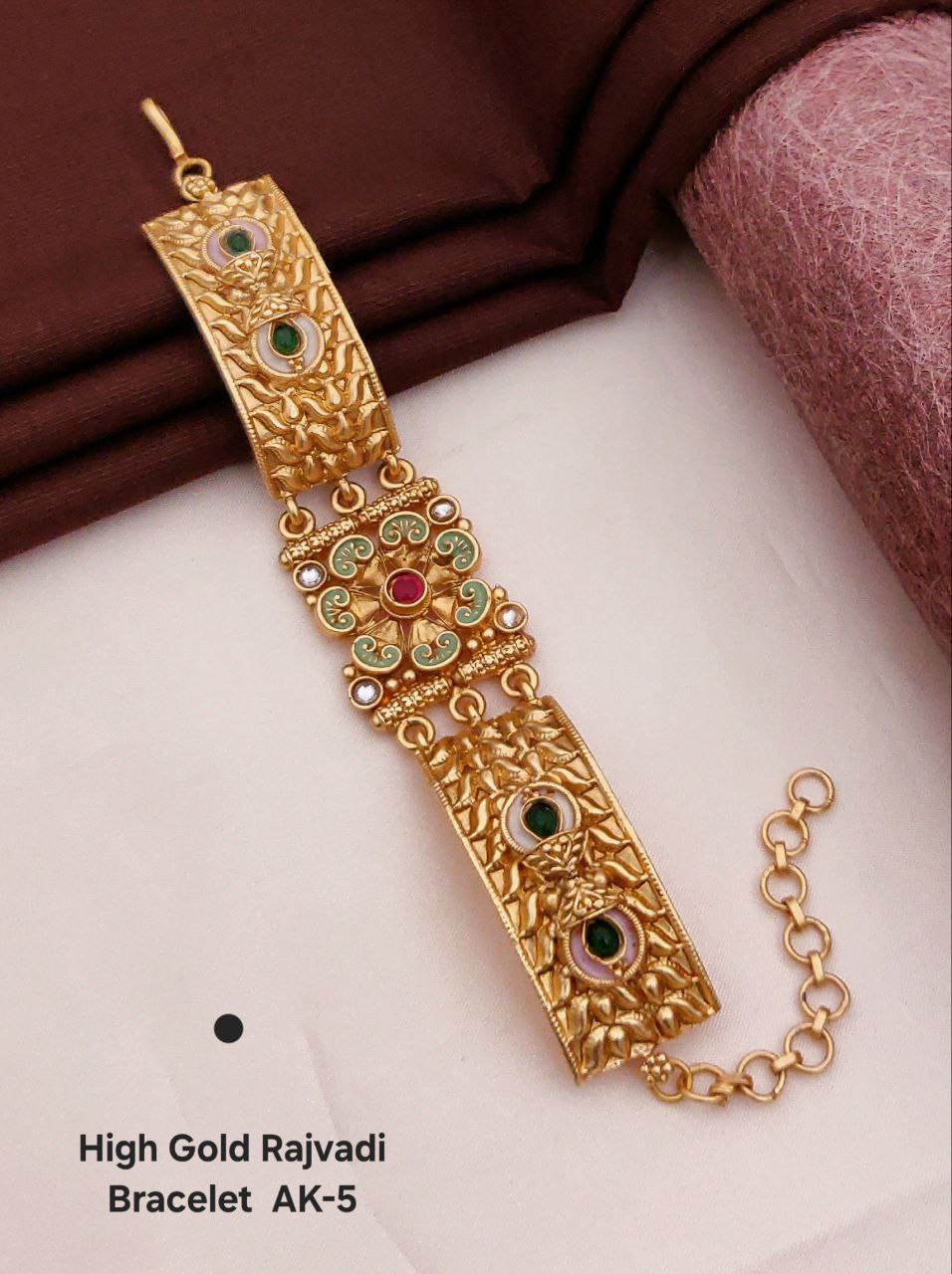 Babita High Gold Rajvadi Bracelet